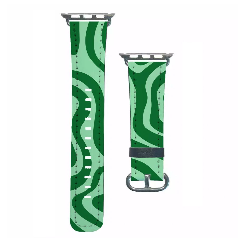 Green Abstract Halloween Apple Watch Strap