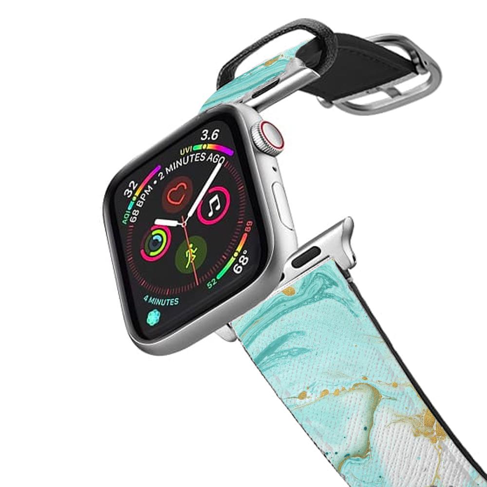 Green Marble Apple Watch Strap