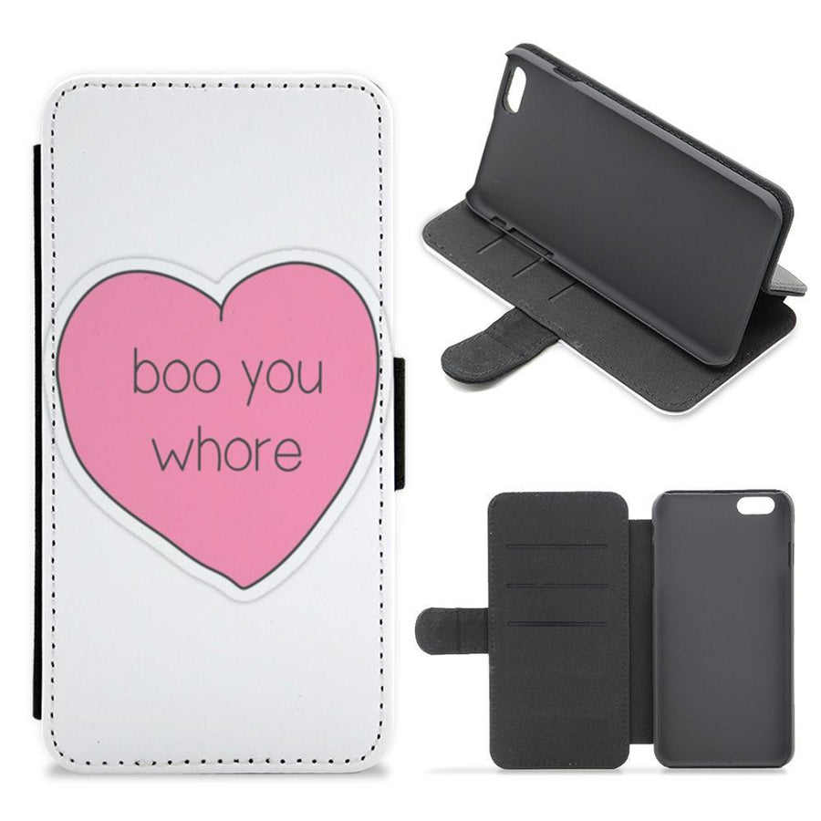 Boo You Whore - Heart - Mean Girls Flip / Wallet Phone Case