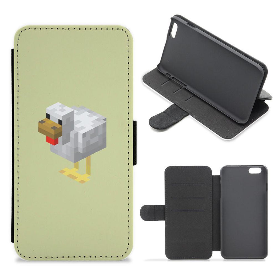 Minecraft Chicken Flip / Wallet Phone Case