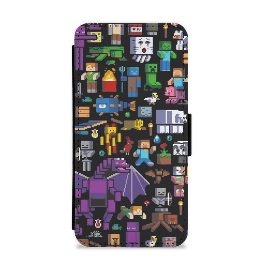 Minecraft Collage  Flip / Wallet Phone Case
