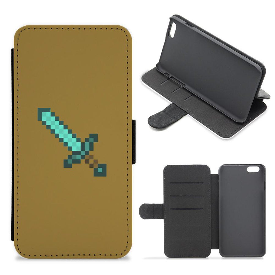 Diamond Sword - Minecraft  Flip / Wallet Phone Case