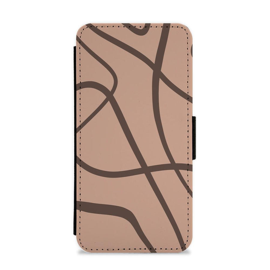 Lined Abstract Nude Flip / Wallet Phone Case