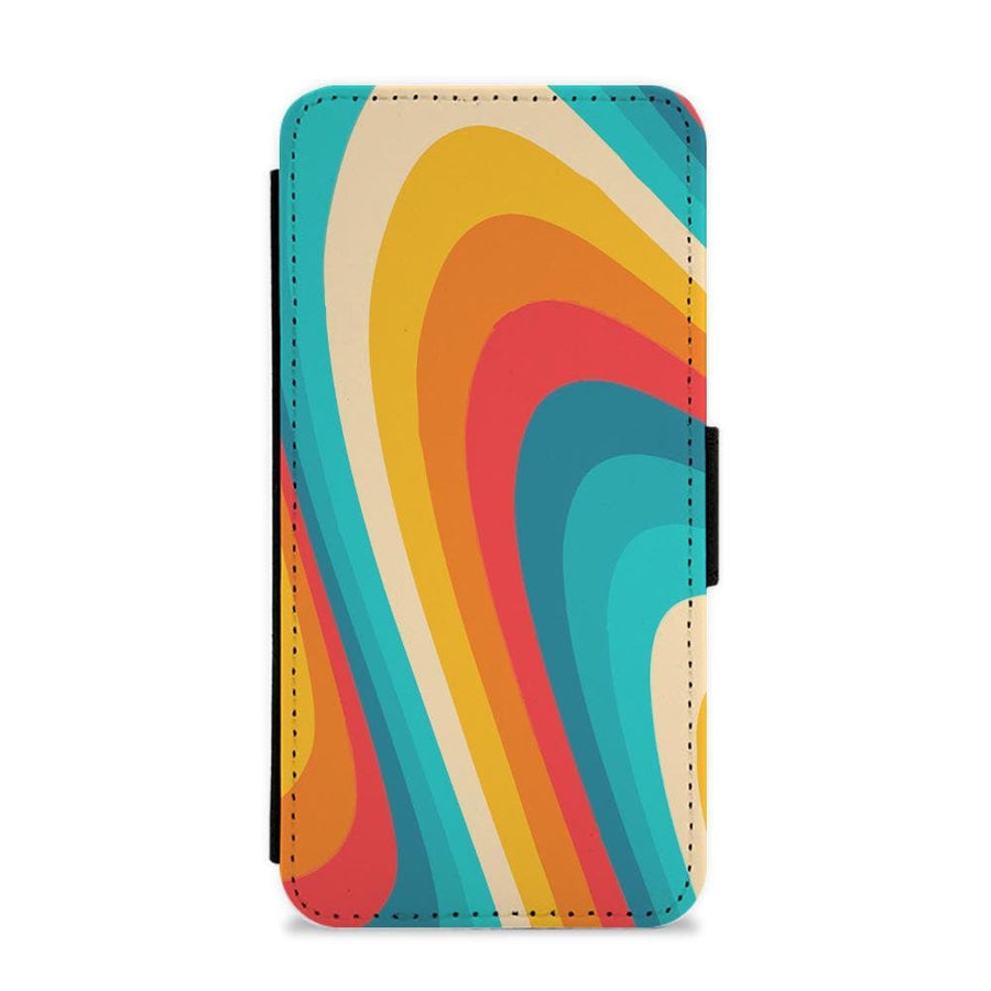 Rainbow Abstract Pattern Flip / Wallet Phone Case