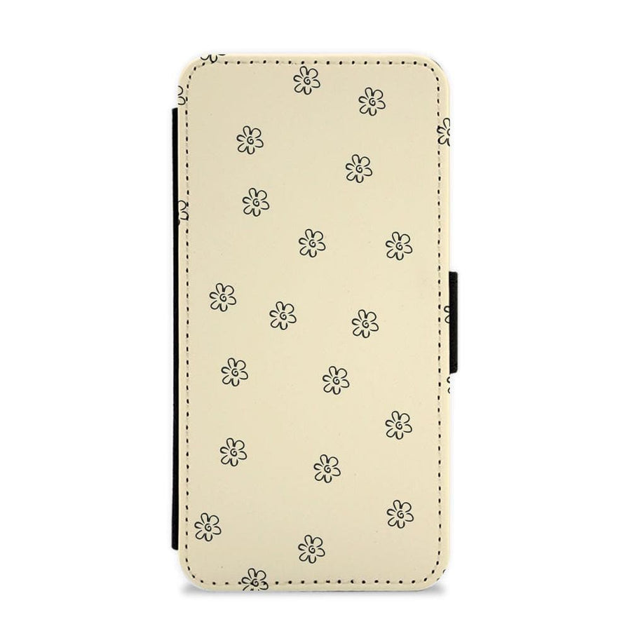 Detail Flower Pattern - Yellow Flip / Wallet Phone Case