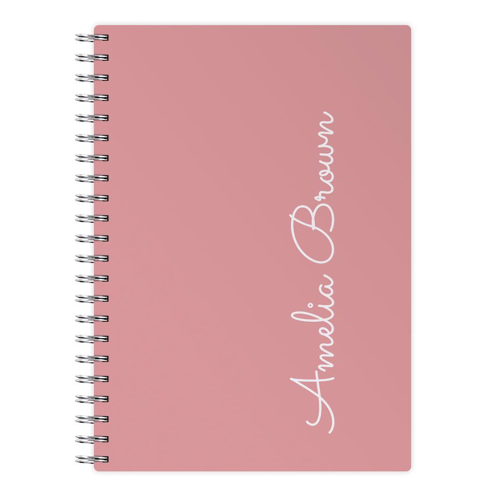 Dust Pink Personalised Notebook