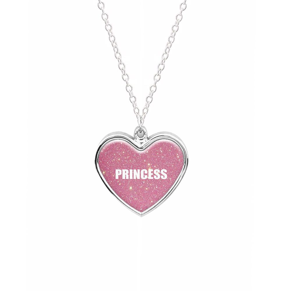 Glittery Pink Princess Necklace