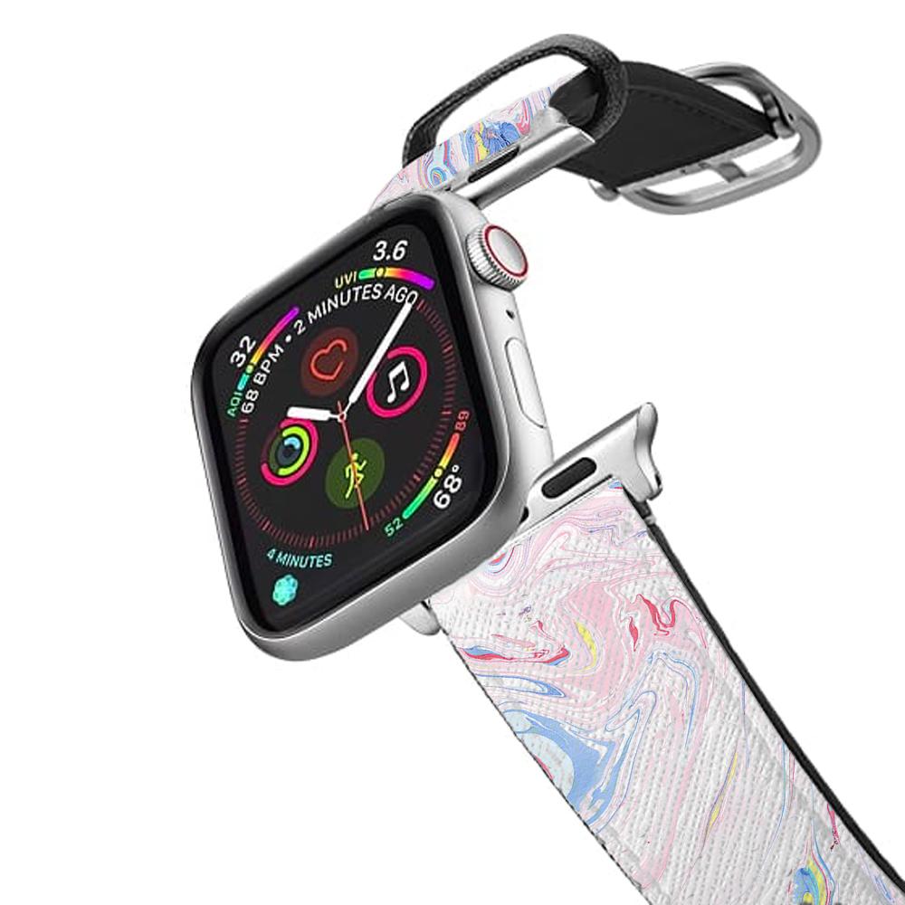 Pink Marble Swirl Apple Watch Strap