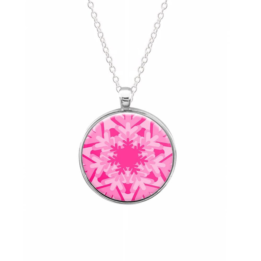 Pink - Colourful Snowflakes Necklace