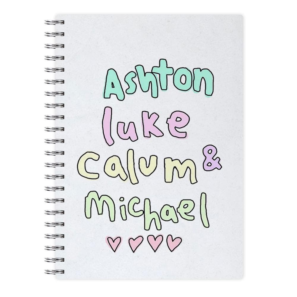 5 Seconds of Summer - Ashton, Luke, Calum & Michael Notebook - Fun Cases
