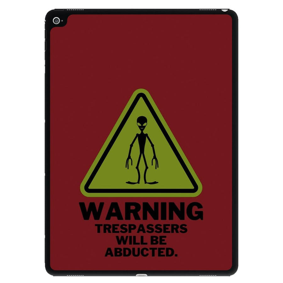 Warning Abduction - Space iPad Case