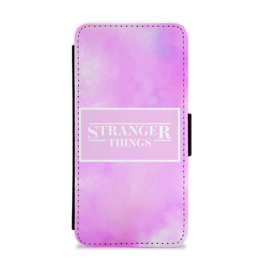 Pink Galaxy Stranger Things Flip / Wallet Phone Case