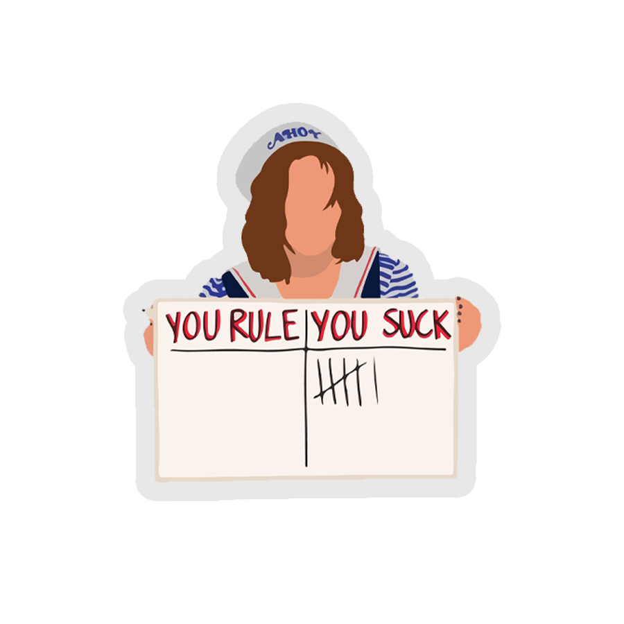 You Suck Tally - Stranger Things Sticker