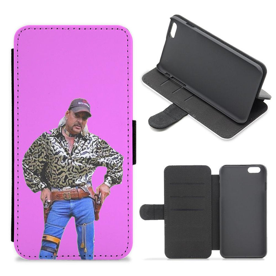 Tiger King Pose - Pink Tiger King Flip / Wallet Phone Case