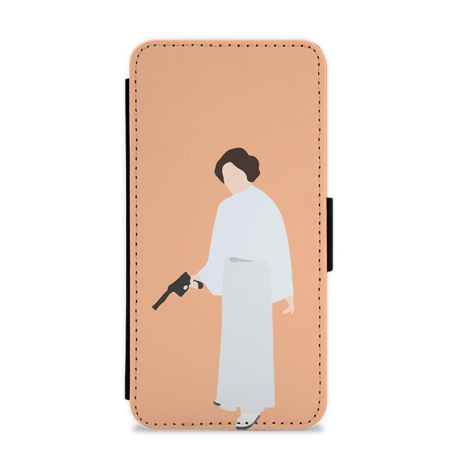 Princess Leia Faceless With Gun - Star Wars Flip / Wallet Phone Case