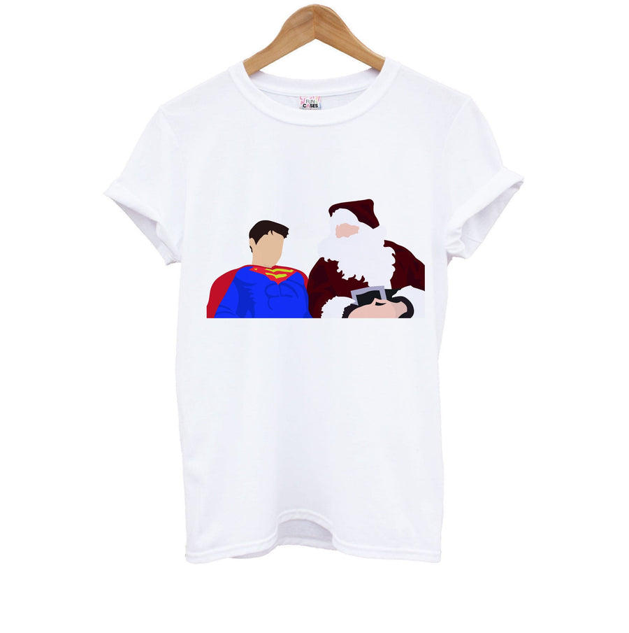 Santa With Joey - Friends Kids T-Shirt