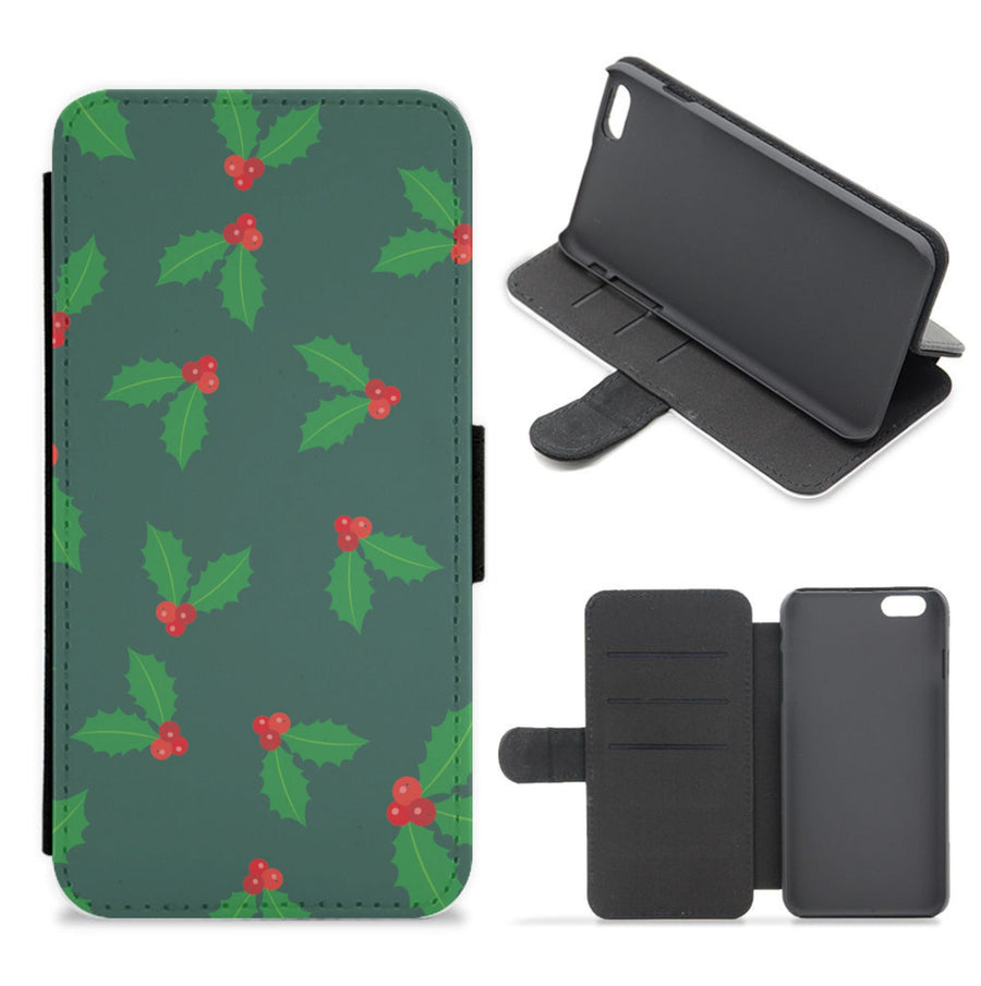 Holly - Christmas Patterns Flip / Wallet Phone Case