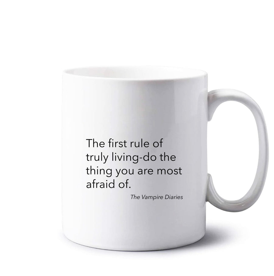 The First Rule Of Truly Living - Vampire Diaries Mug