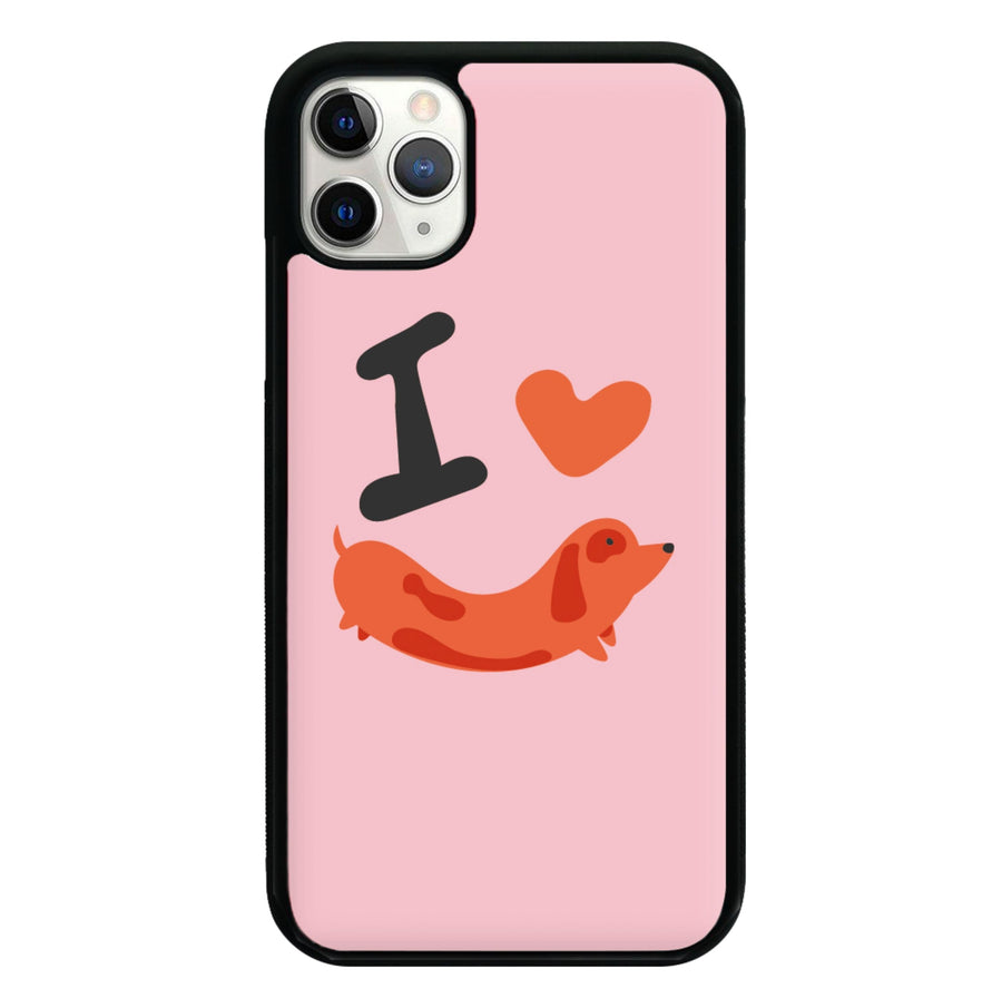I love Dachshunds Phone Case