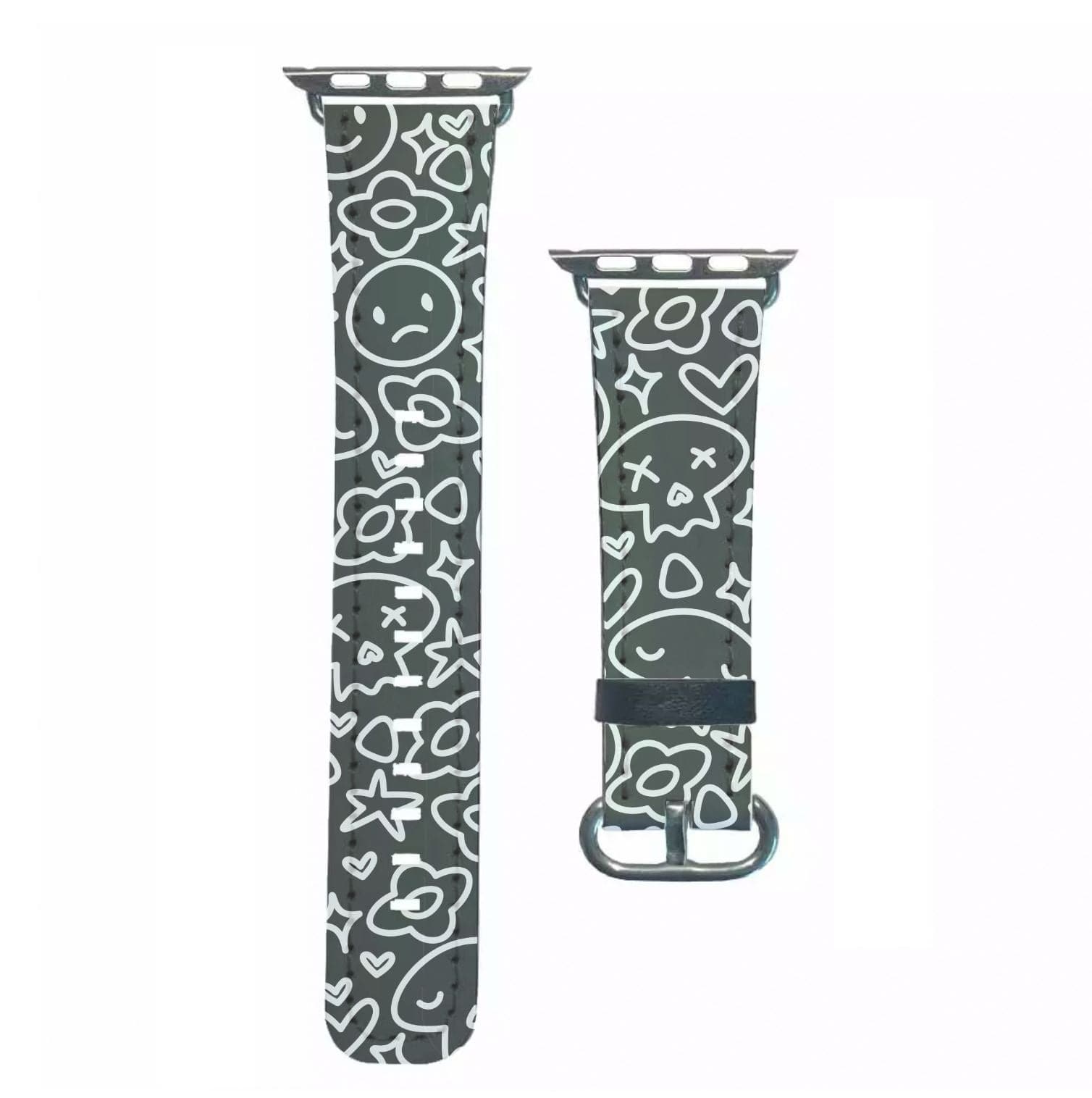 Black Skulls - Skate Aesthetic Apple Watch Strap