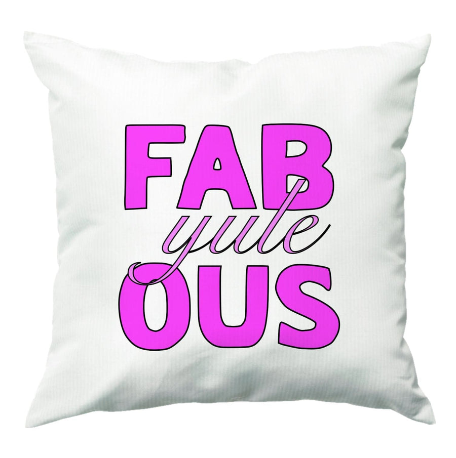 Fab-Yule-Ous Pink - Christmas Puns Cushion