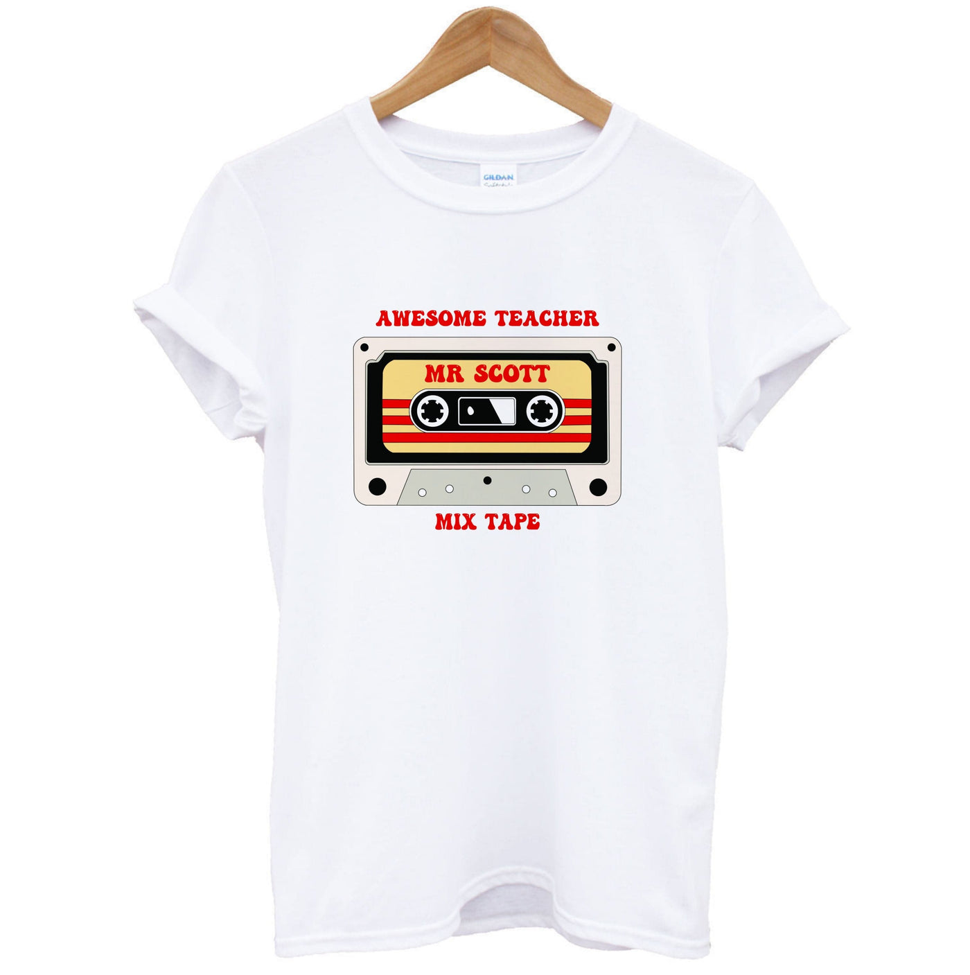Awesome Teacher Mix Tape - Personalised Teachers Gift T-Shirt