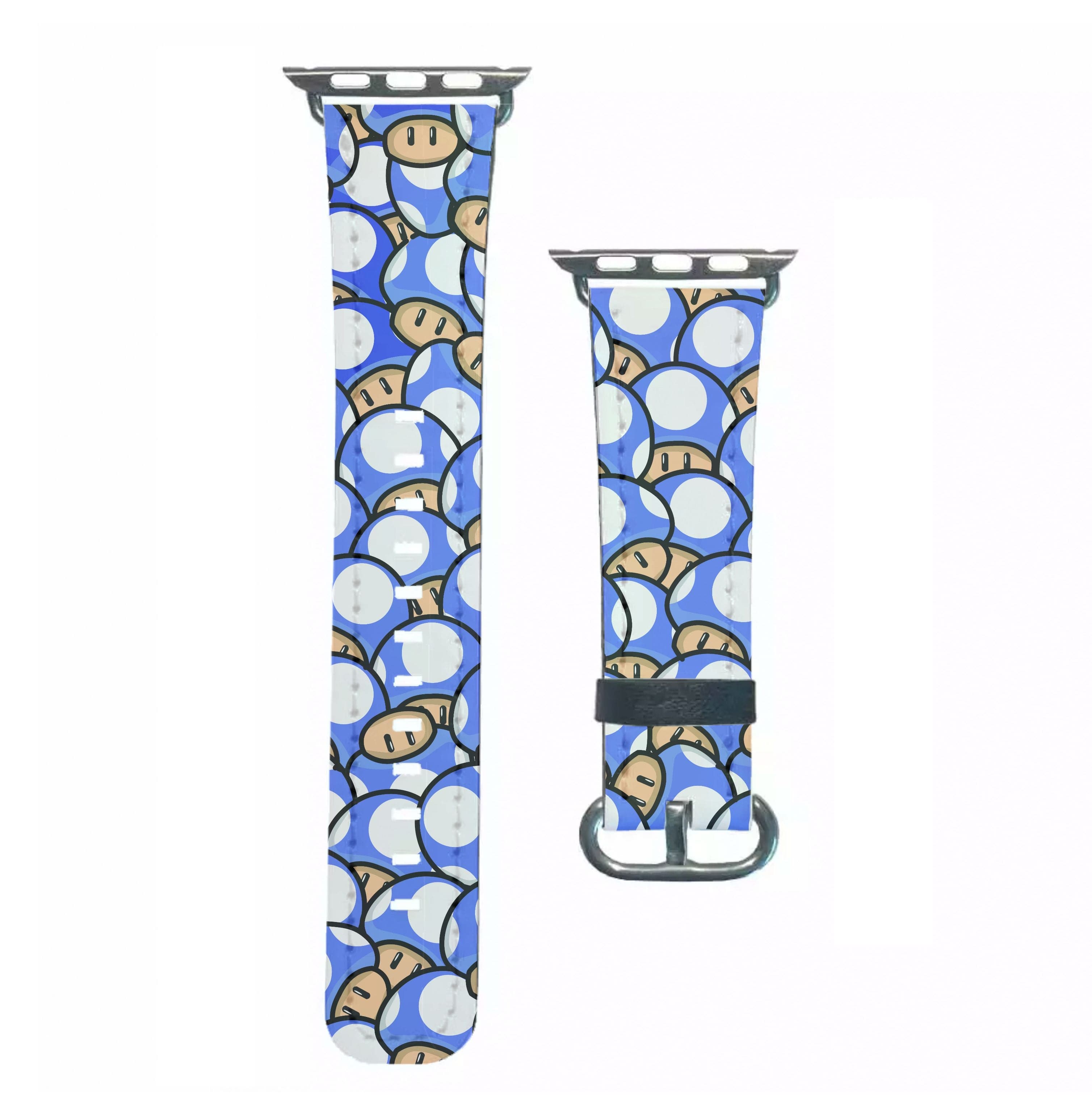 Mushroom Pattern - Dark Blue Apple Watch Strap