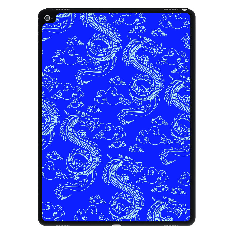 Blue Dragon Pattern iPad Case
