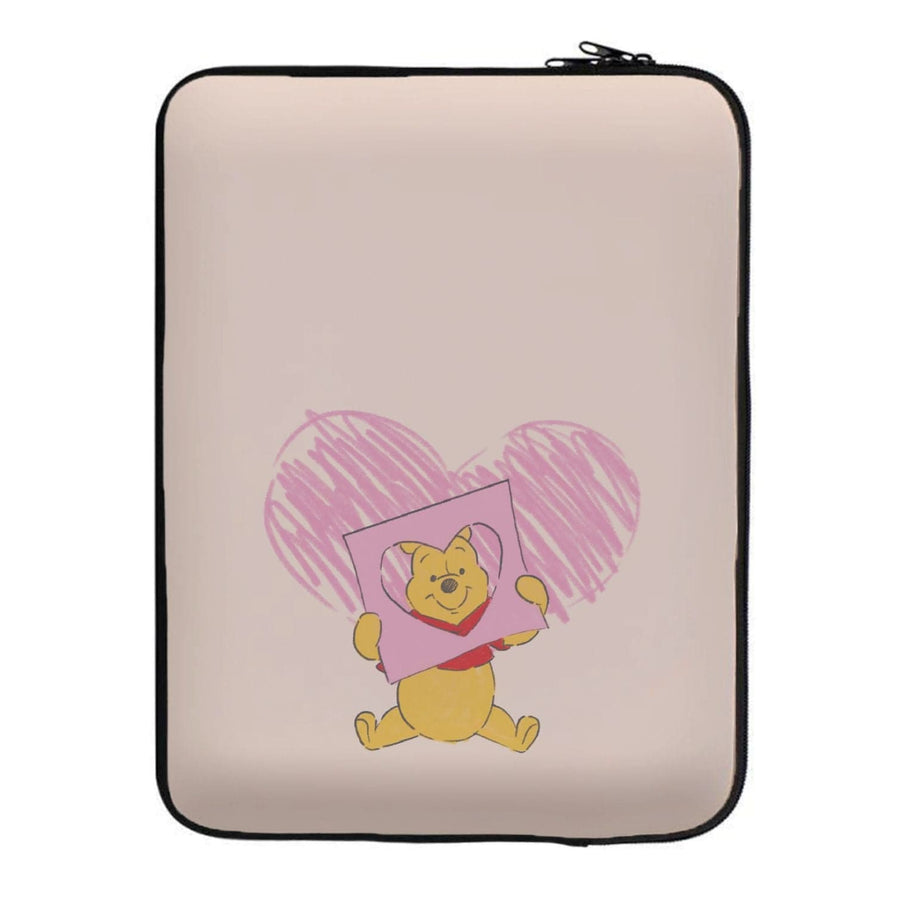 Pooh Heart Drawing - Disney Valentine's Laptop Sleeve