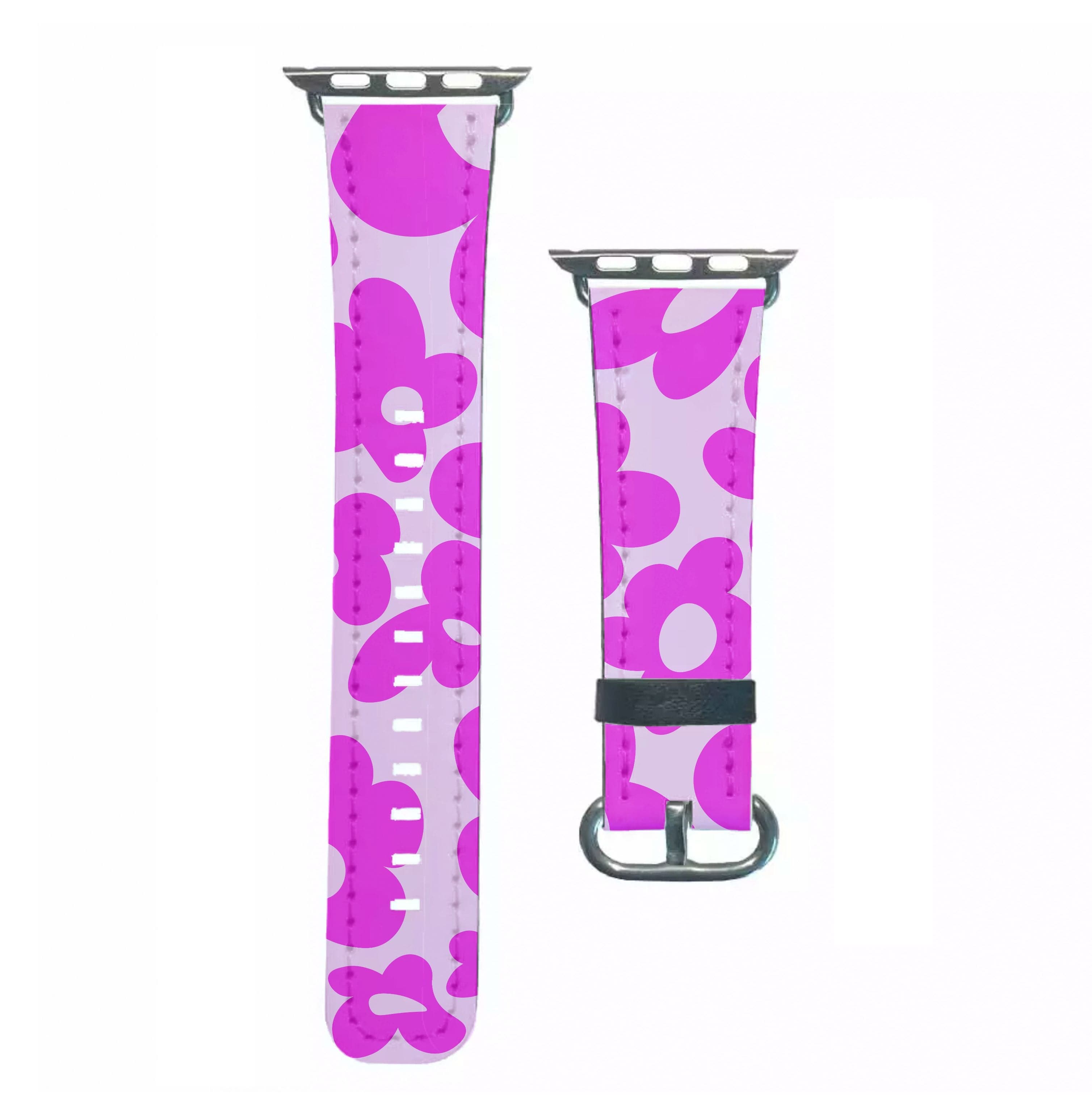 Pink Flowers - Trippy Patterns Apple Watch Strap