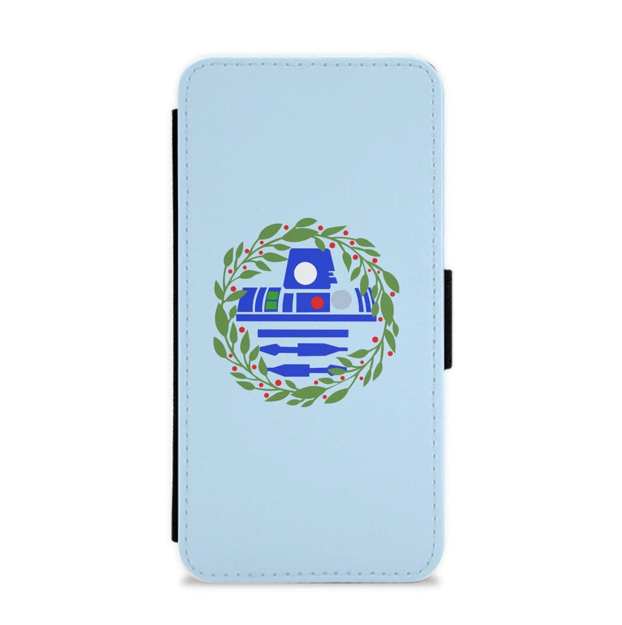 R2D2 Christmas Wreath - Star Wars Flip / Wallet Phone Case