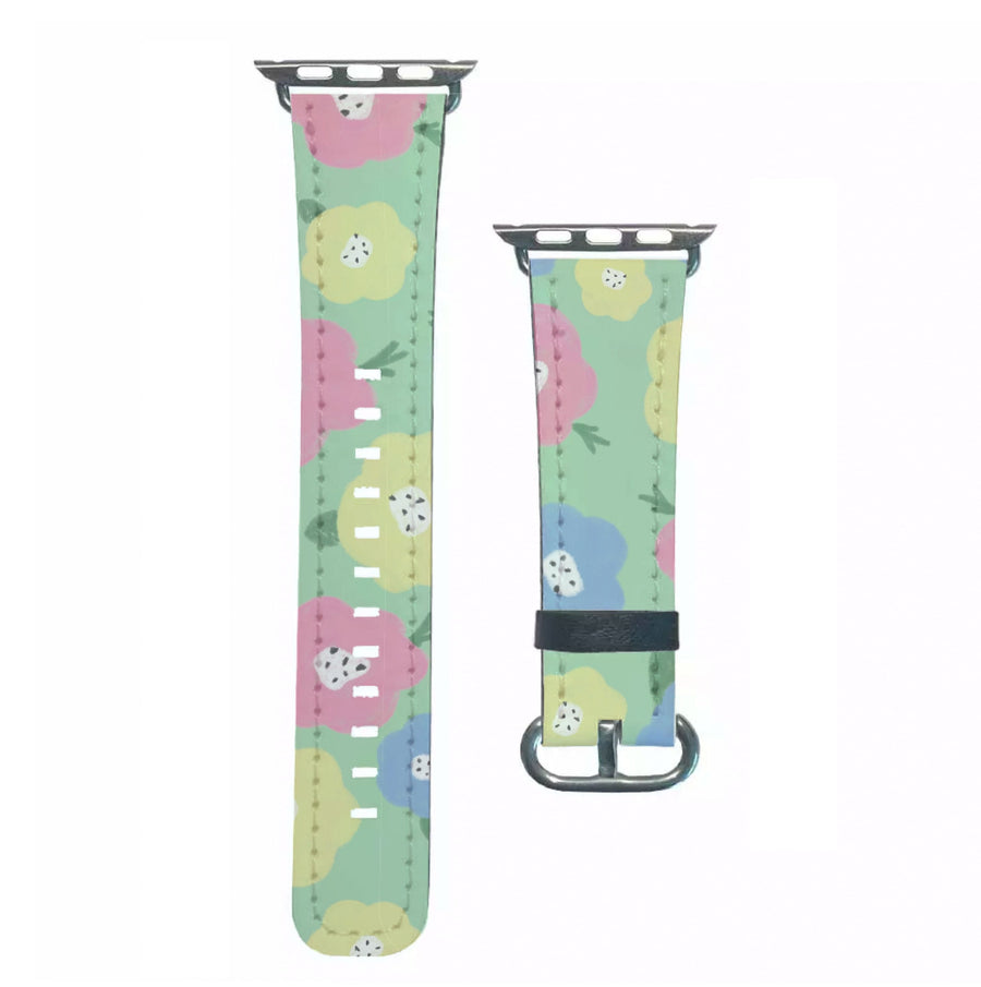 Painted Flowers - Floral Patterns Apple Watch Strap