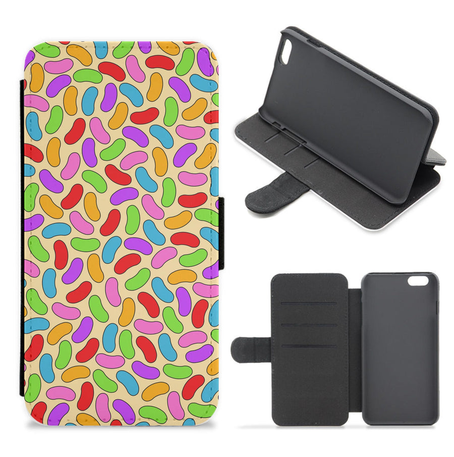 Jelly Beans - Sweets Patterns Flip / Wallet Phone Case