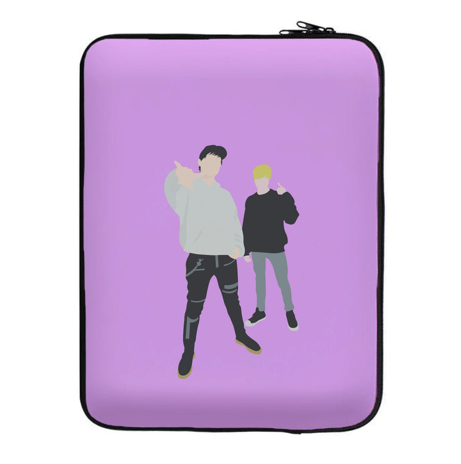 Standing - Sam And Colby Laptop Sleeve