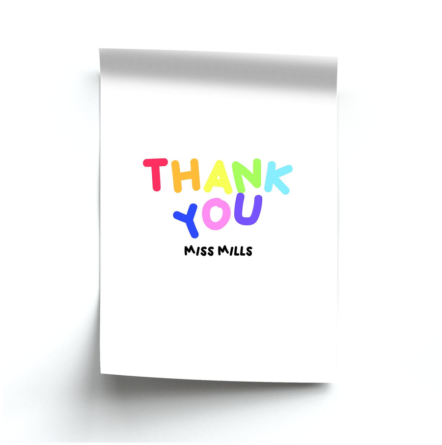 Thank You - Personalised Teachers Gift Poster