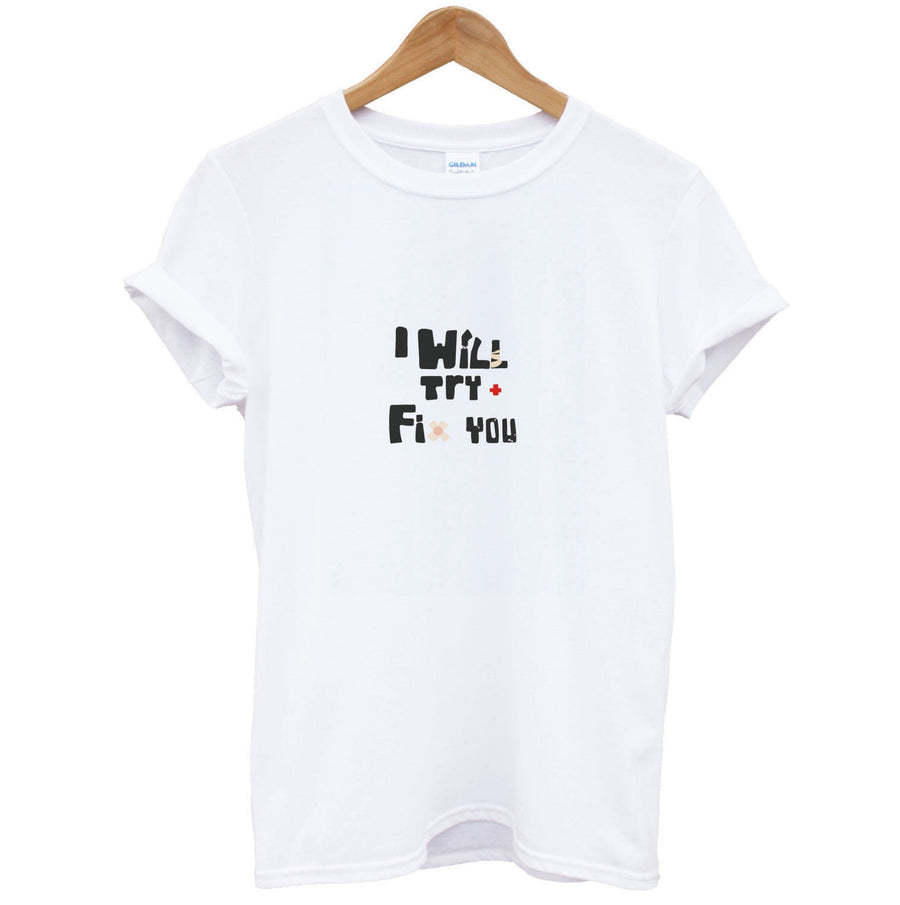 I Will Try To Fix You - Green Coldplay T-Shirt