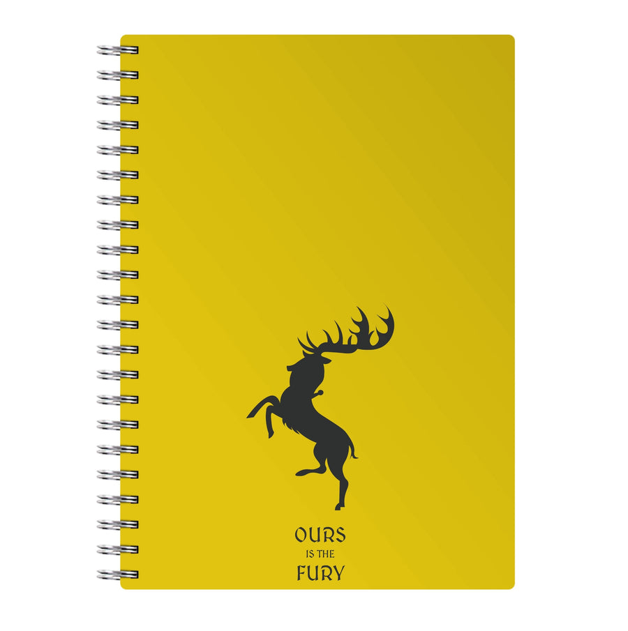 Ours Is The Fury - Game Of Thrones Notebook