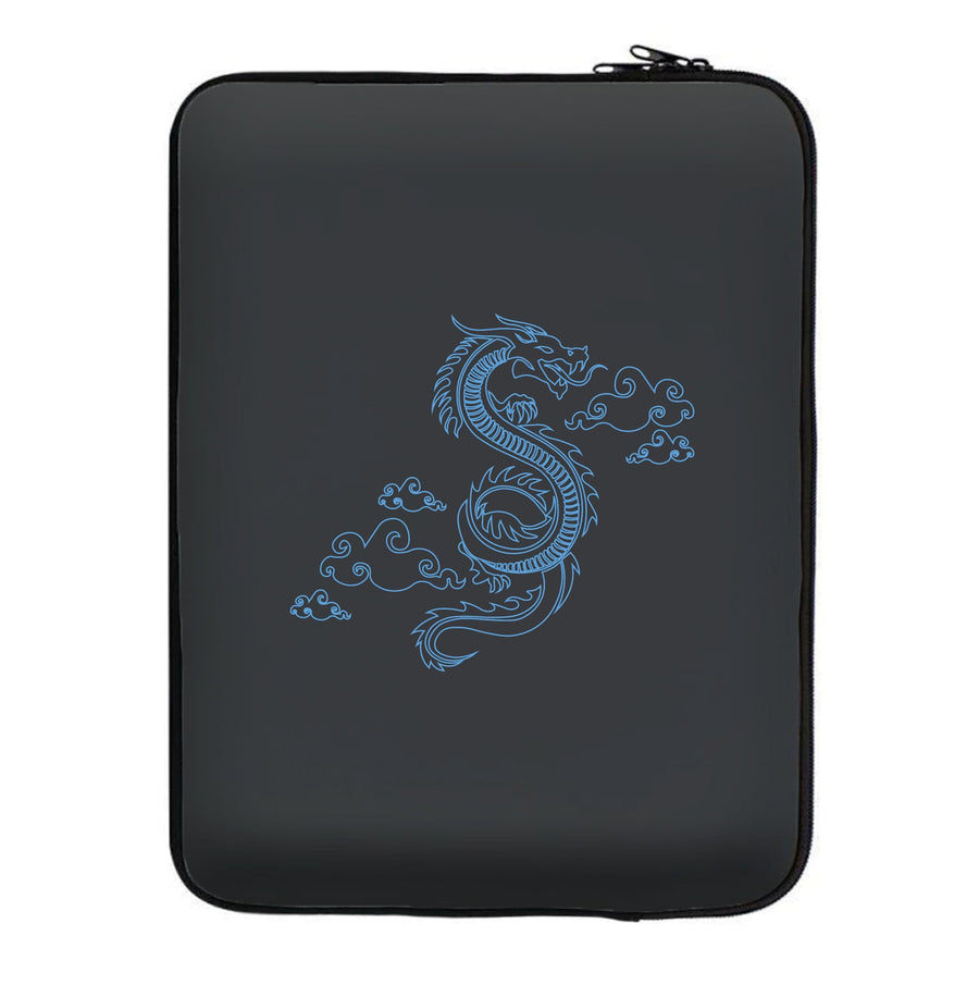 Blue - Dragon Patterns Laptop Sleeve