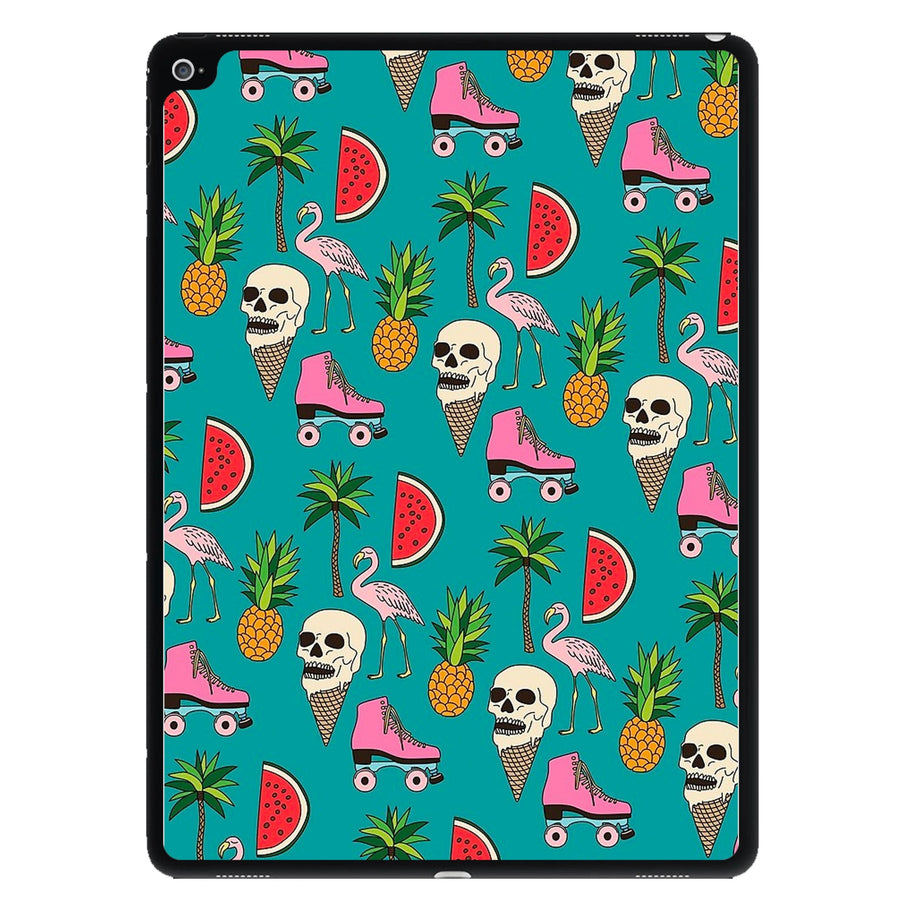 Skull Creams - Summer Pattern iPad Case