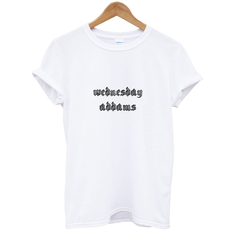 Wednesday Adams Typogrophy  T-Shirt