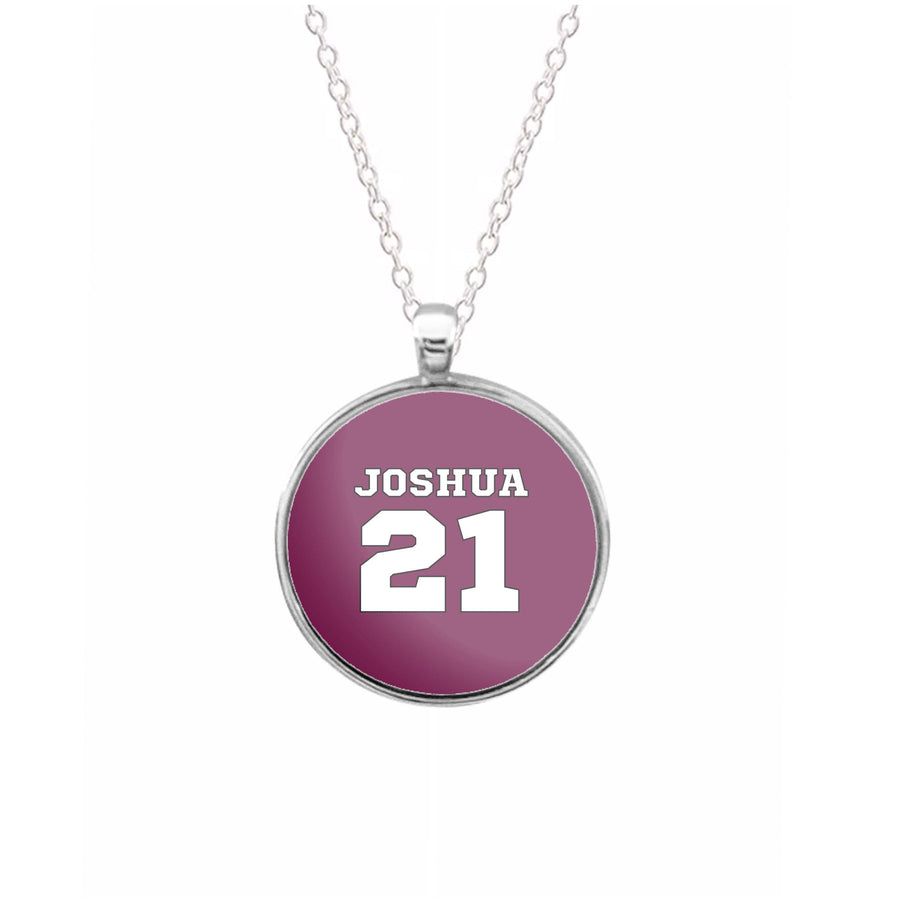 Burgundy - Personalised Football   Necklace