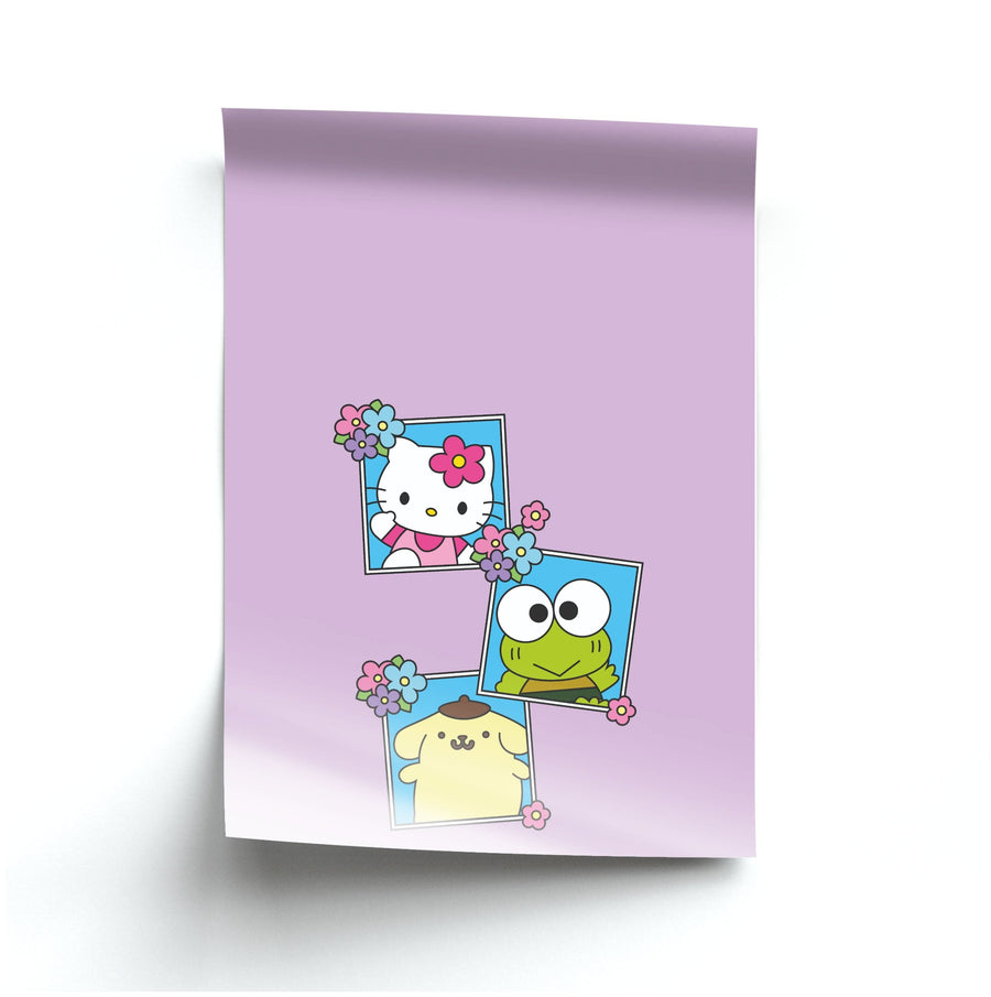 Pompompurin, Hello Kitty And Keroppi - Hello Kitty Poster