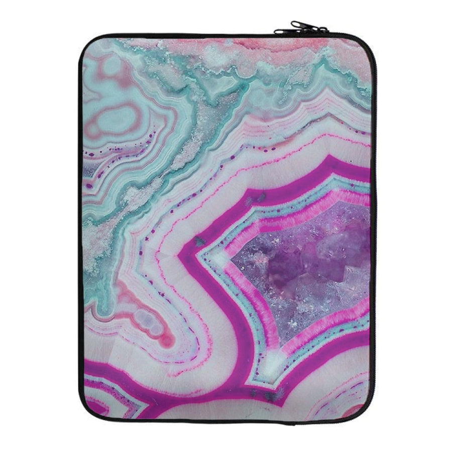 Purple Geode Pattern Laptop Sleeve