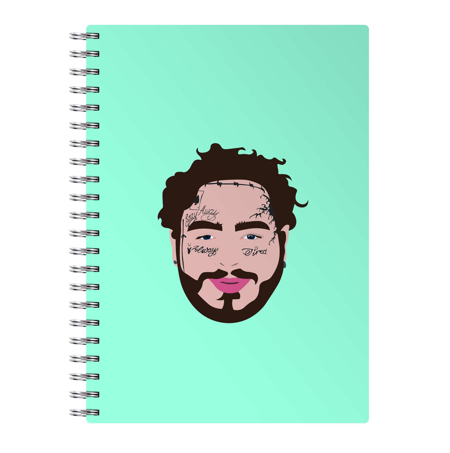 Face Tattoos - Post Malone Notebook