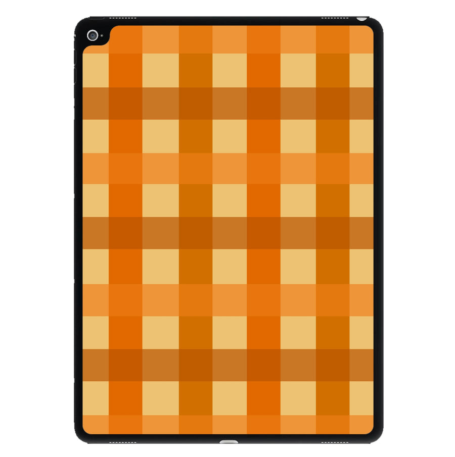 Orange Plaid Pattern- Autumn iPad Case