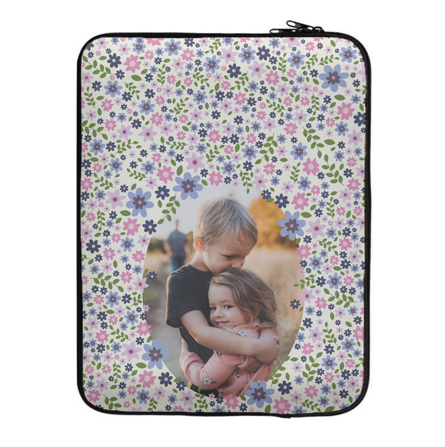 Detailed Flower Pattern - Personalised Mother's Day Laptop Sleeve