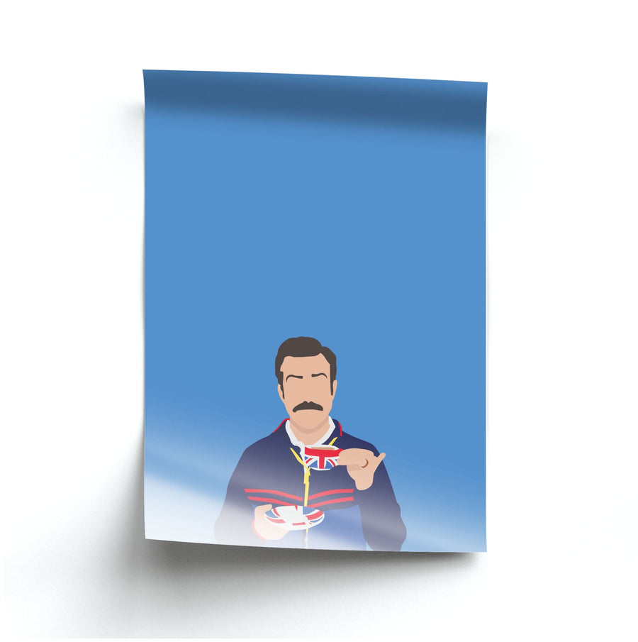 Ted Drinking Tea - Ted Lasso Poster