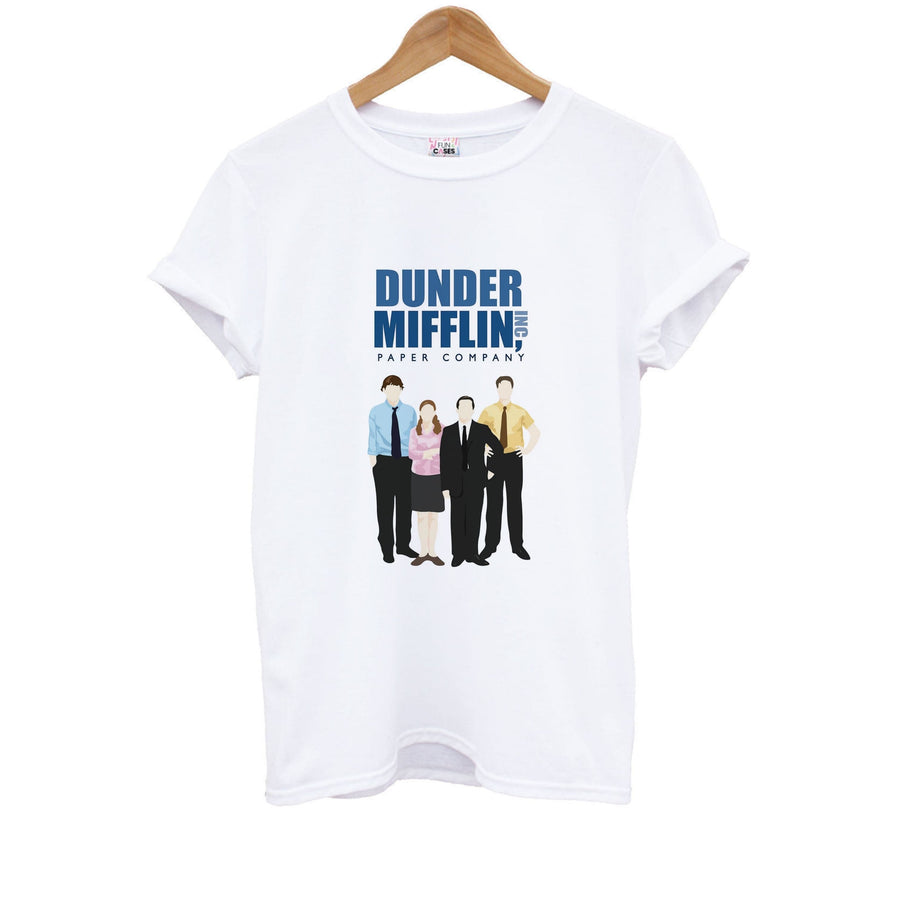 The Office Cartoon - Dunder Mifflin Kids T-Shirt