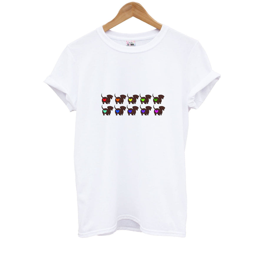 Love hearts - Dachshunds Kids T-Shirt