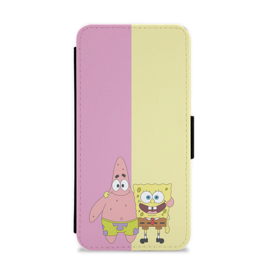 Patrick And Spongebob  Flip / Wallet Phone Case